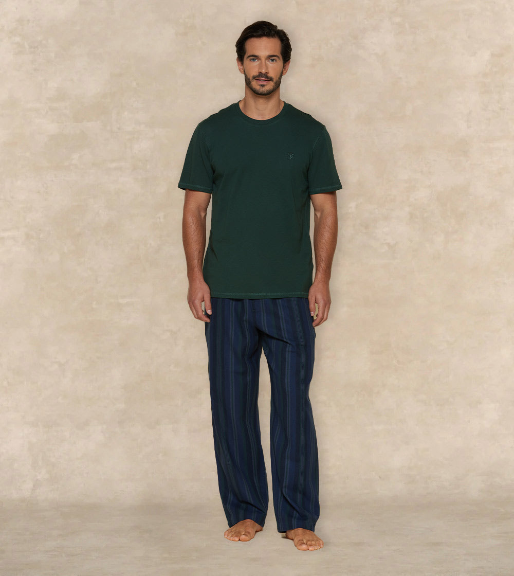 Winter Cotton Pajama Set Long Sleeves