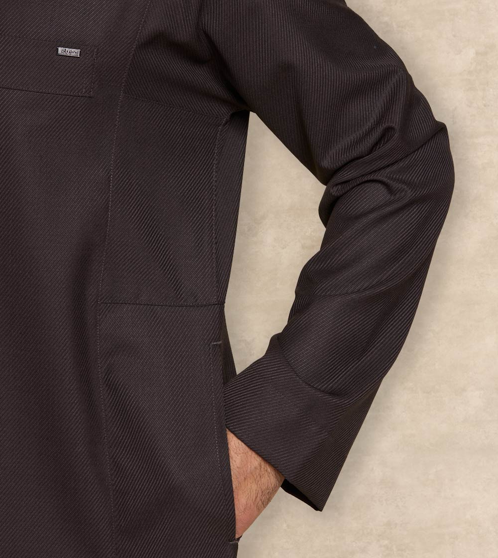 Premium Brown Wool-Blend Thobe