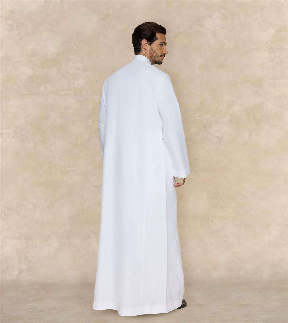  White Thobe With Embroidery