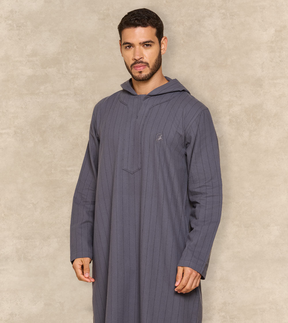 Textured Jalabia with Cap