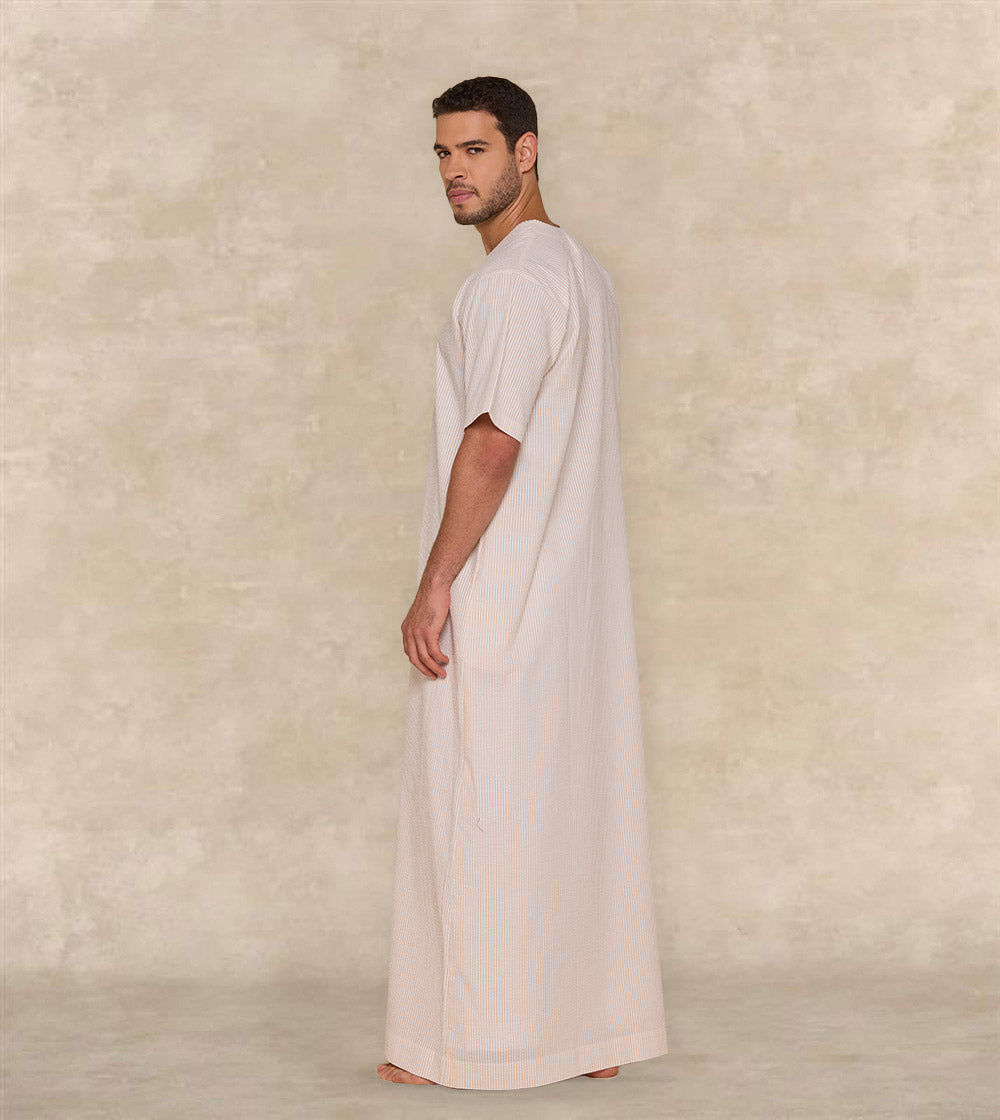 Textured Fabric Jalabia