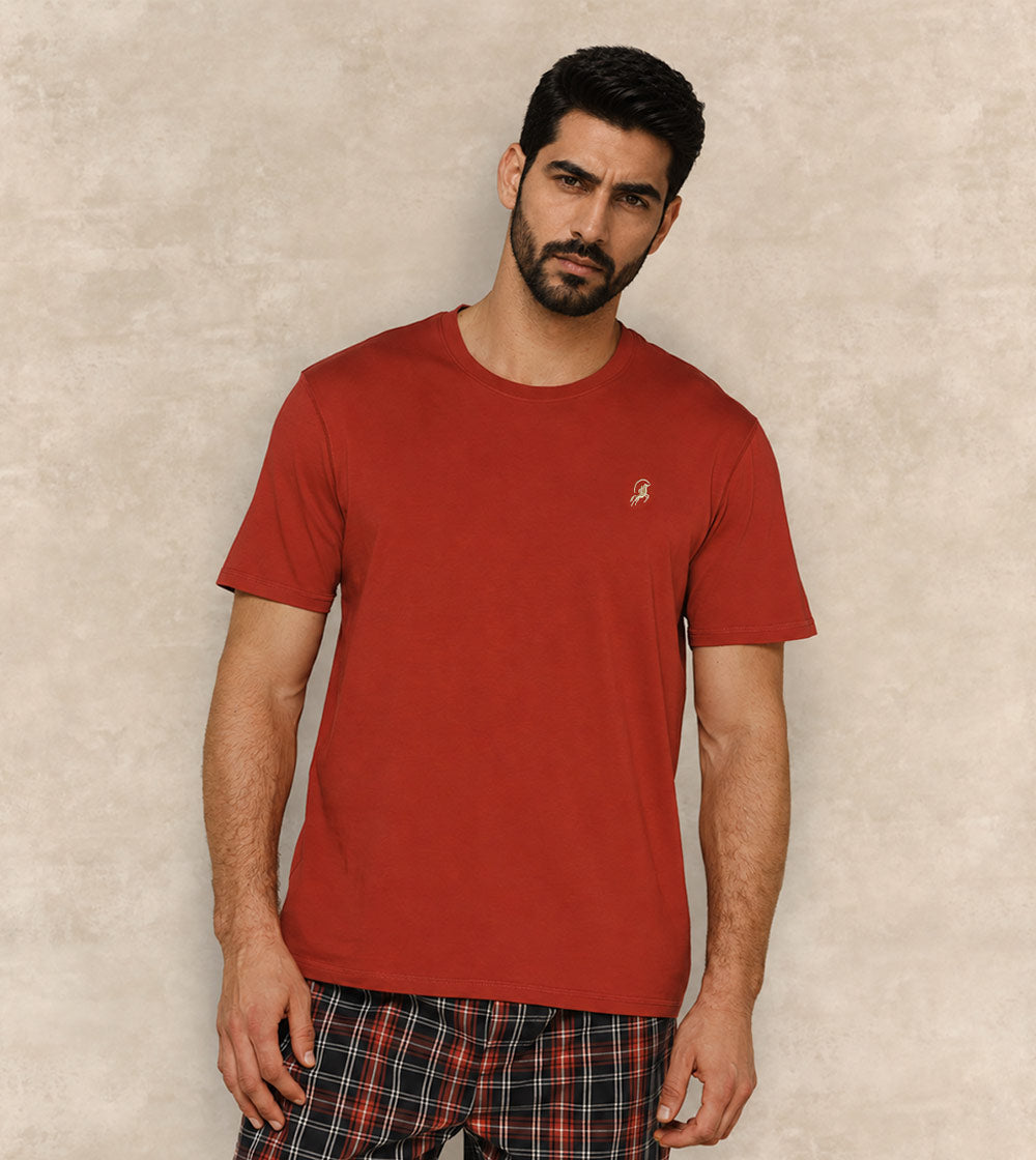 Winter Cotton Pajama Set Short Sleeves