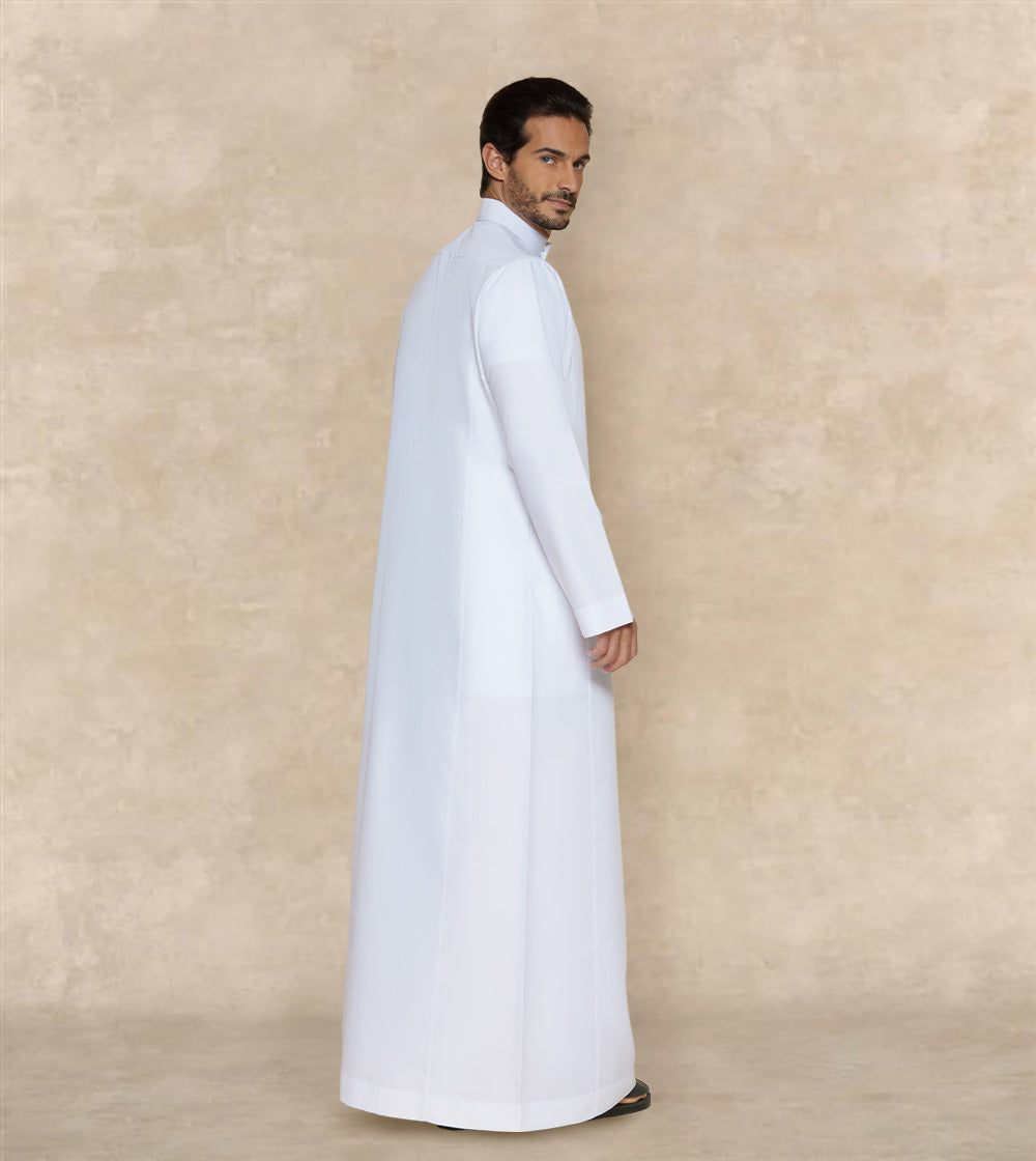 Textured White Thobe