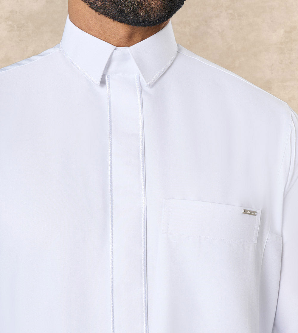 Formal Thobe Trimmed Collar