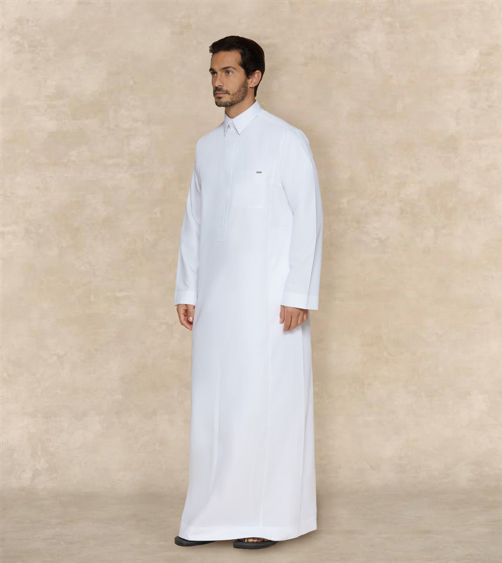 White Thobe Designer Collar