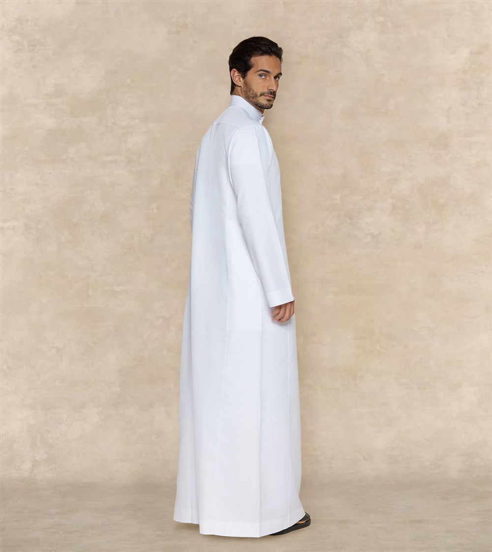 Textured White Thobe