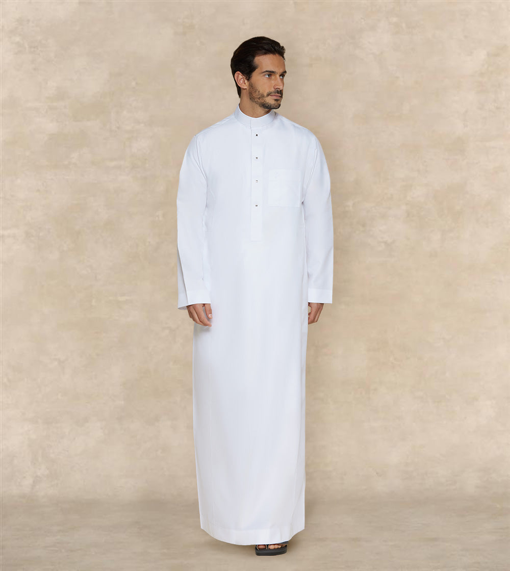 Textured White Thobe
