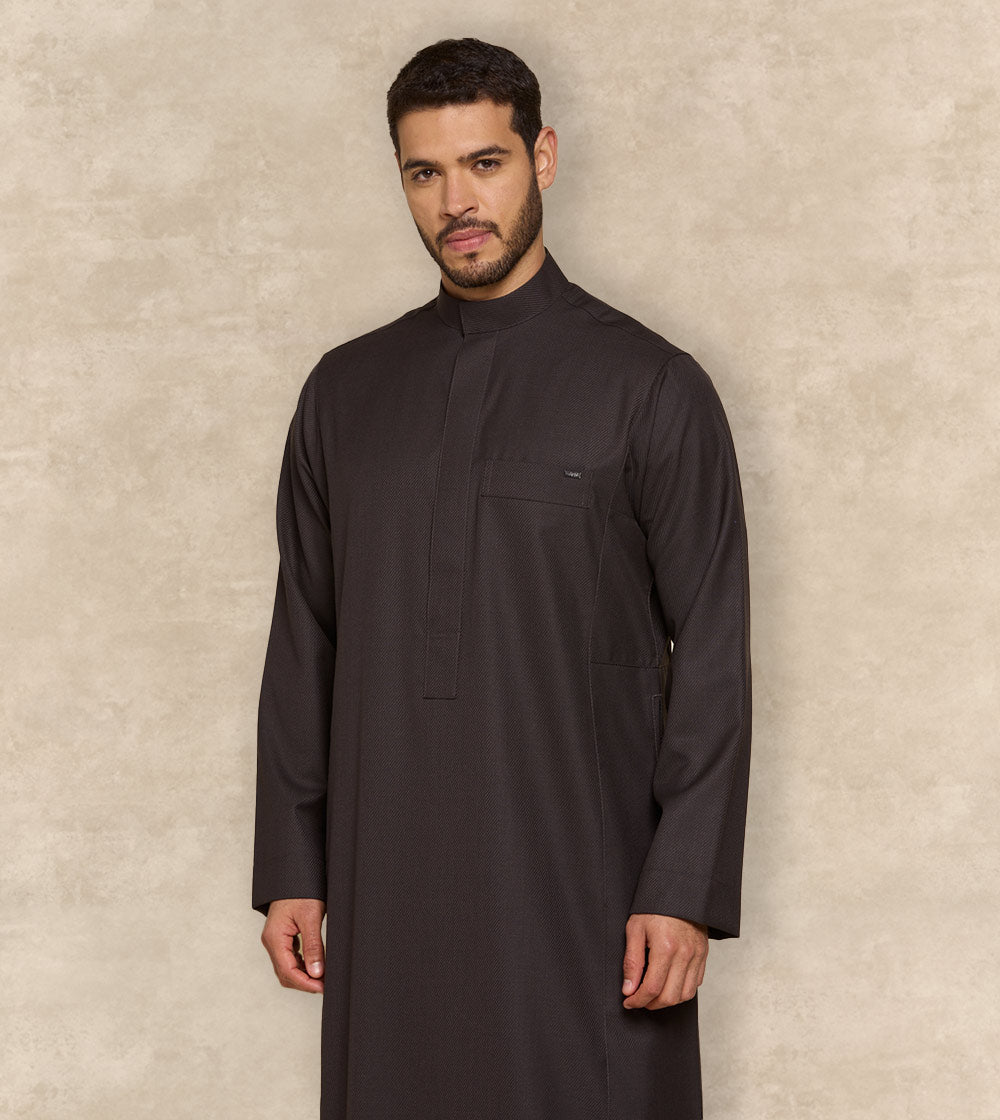 Premium Brown Wool-Blend Thobe