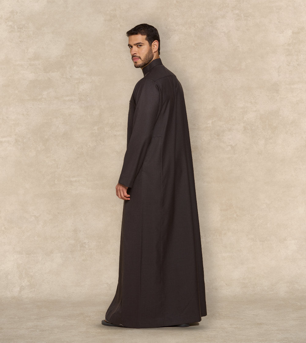 Premium Brown Wool-Blend Thobe