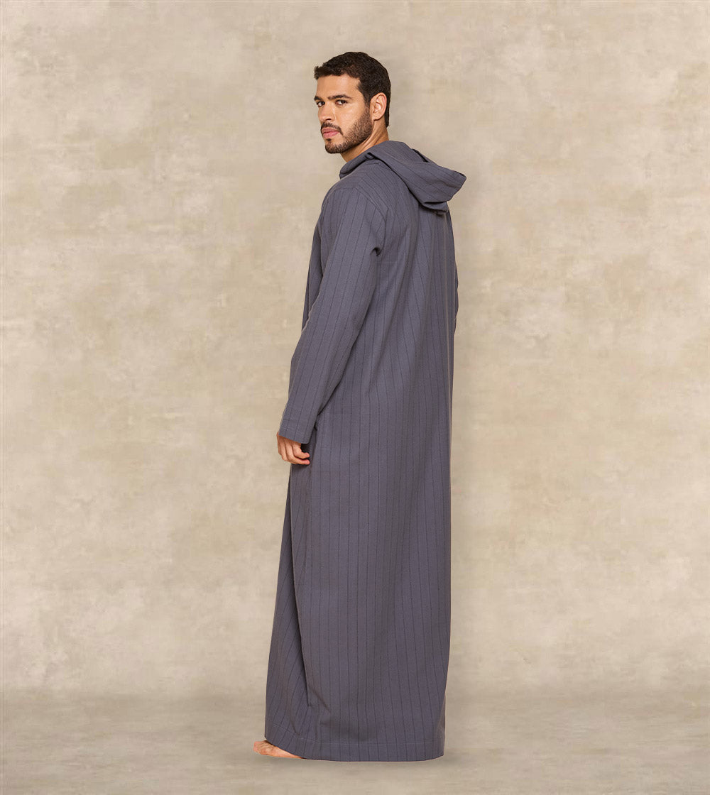 Textured Jalabia with Cap