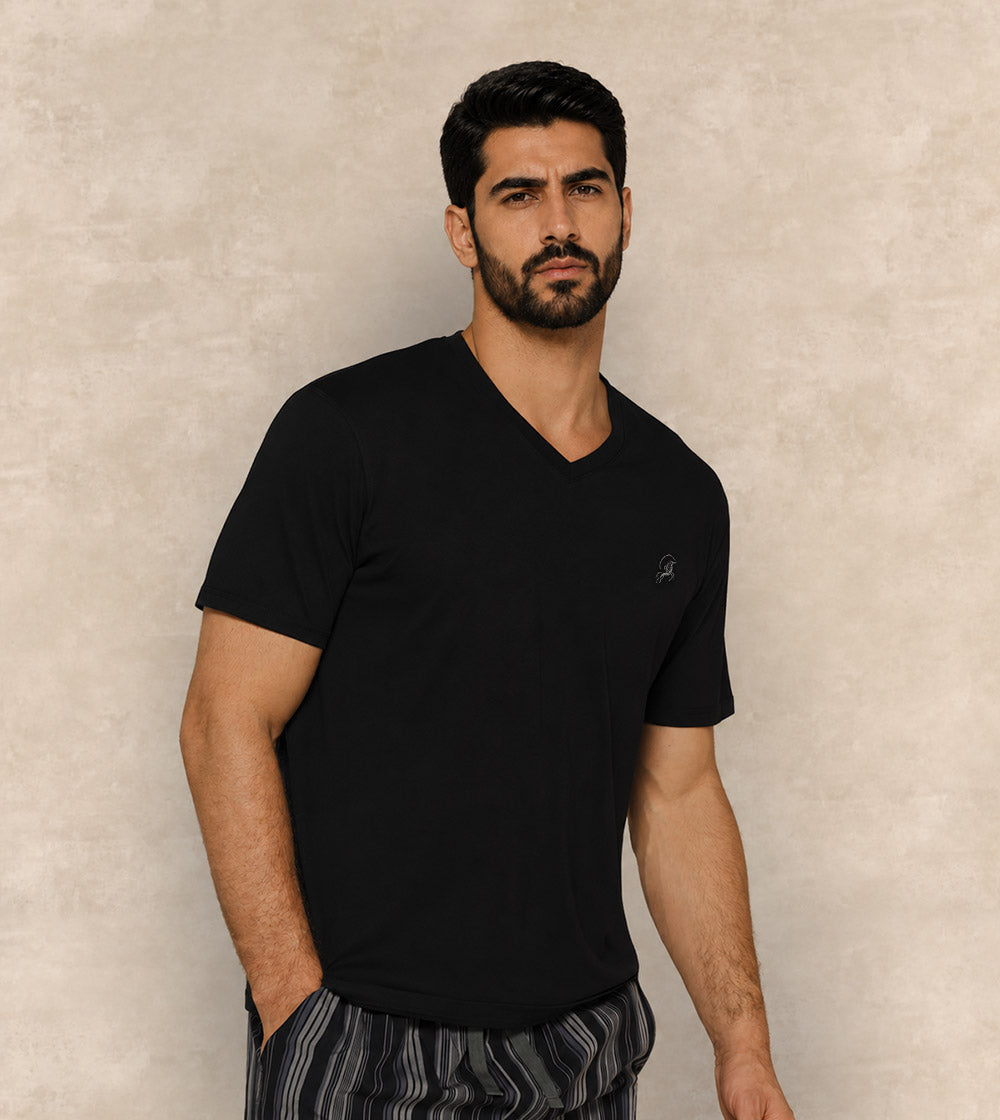 Winter Cotton Pajama Set Short Sleeves