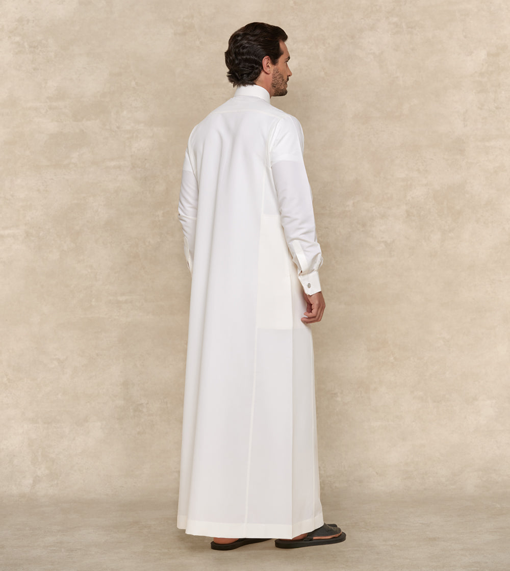 Designer Collar Cream Thobe