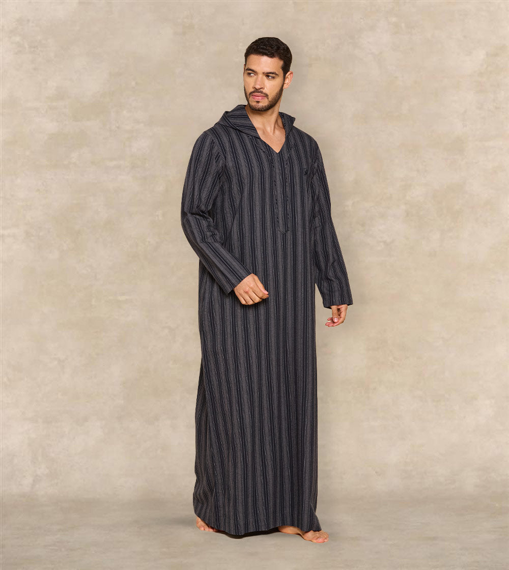 Textured Jalabia with Cap
