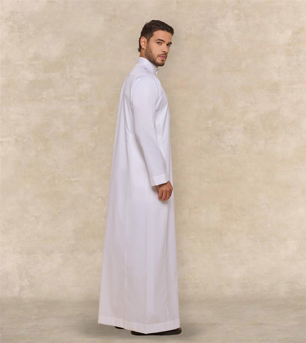 White Thobe Designer Collar