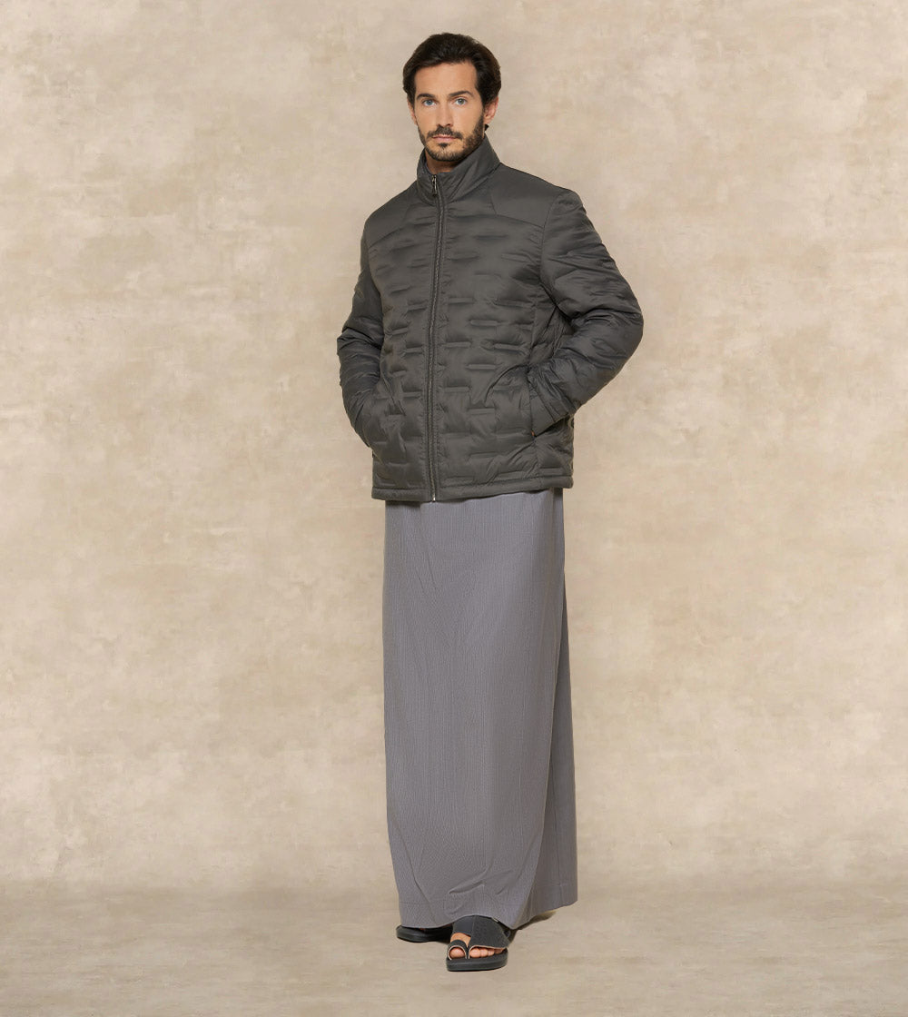 Full Sleeve Jacket With High Neck Collar