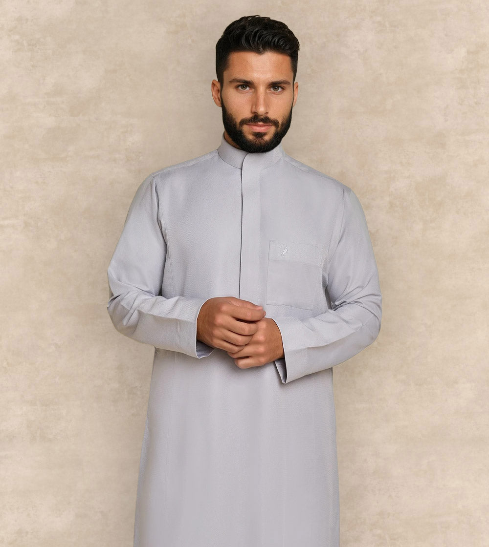 One Piece Collar Casual Thobe