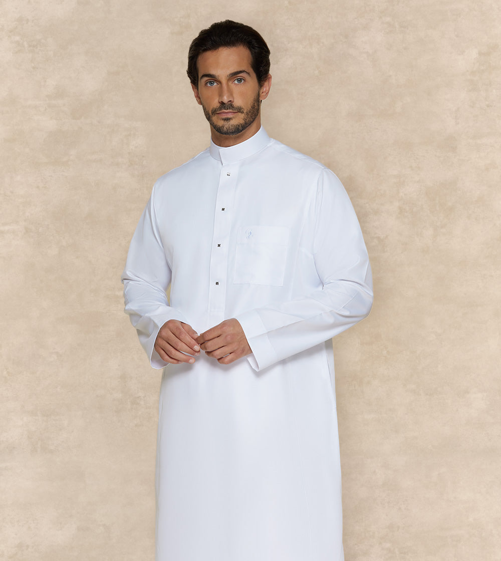 Textured White Thobe
