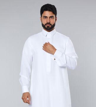 ثوب رسمي أبيض جاهز