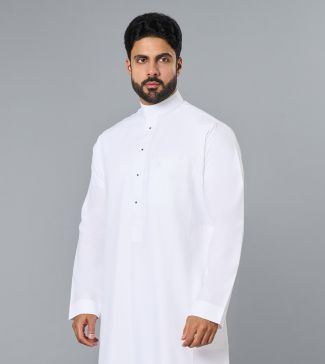 ثوب رسمي أبيض فاخر
