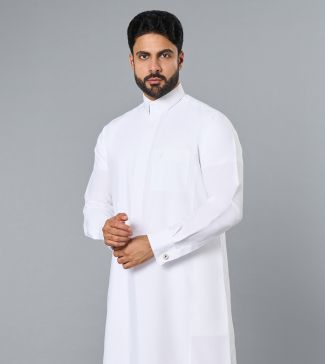 ثوب رسمي أبيض فاخر