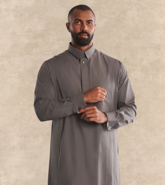 ثوب ملون شتوي كاجوال قطن مخلوط