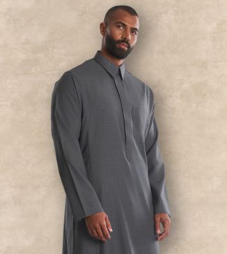 ثوب شتوي ملون من الصوف المخلوط