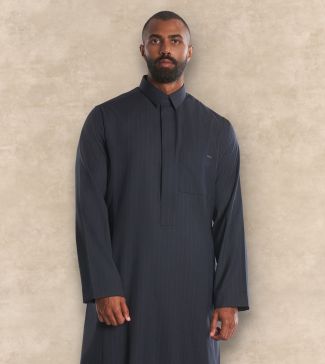 ثوب شتوي ملون من الصوف المخلوط