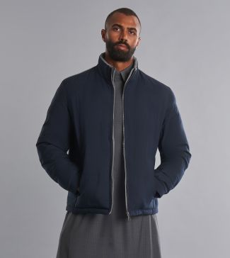 Full Sleeve Jacket With High Neck Collar